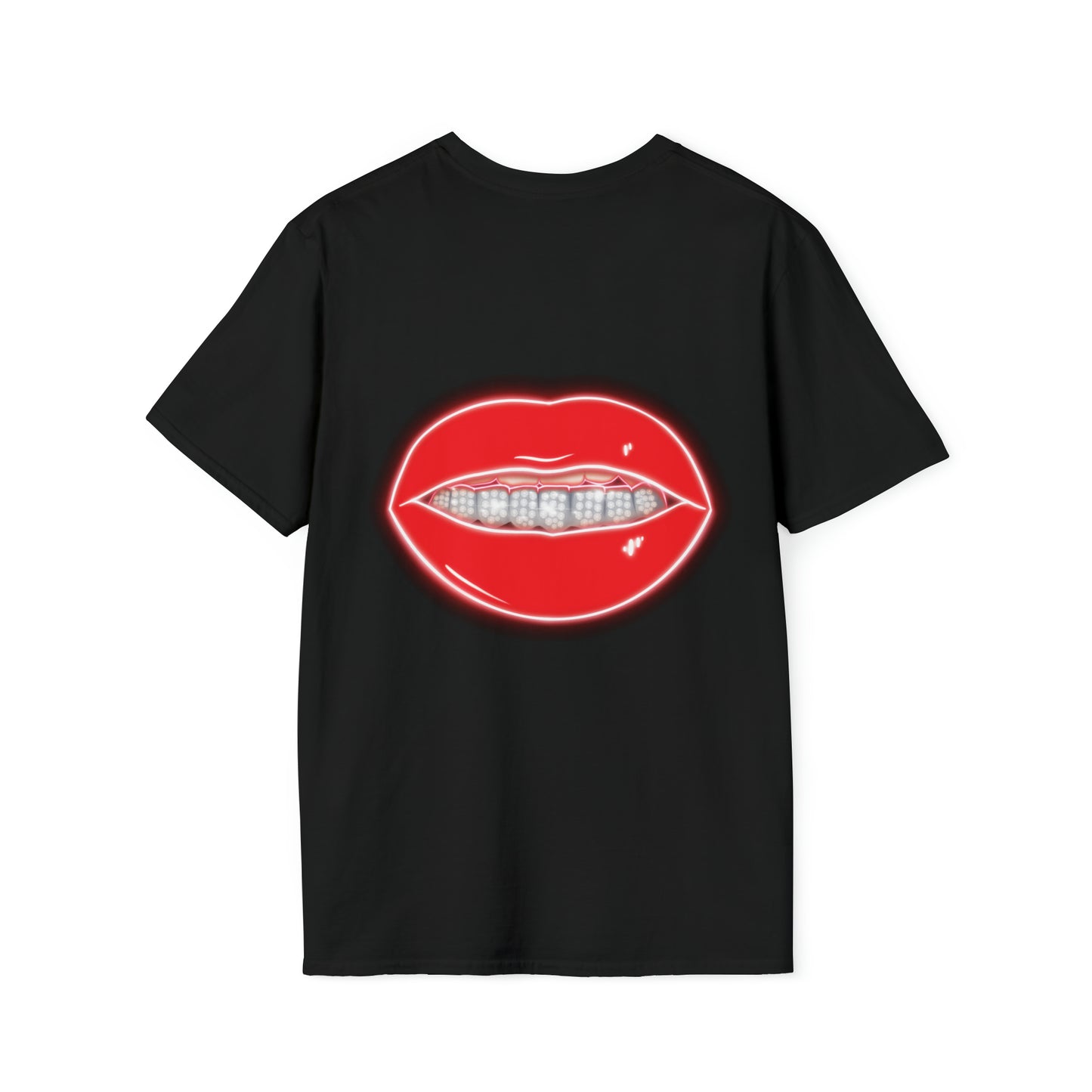 Red Drippin Diamonds Lips - Unisex Softstyle T-Shirt