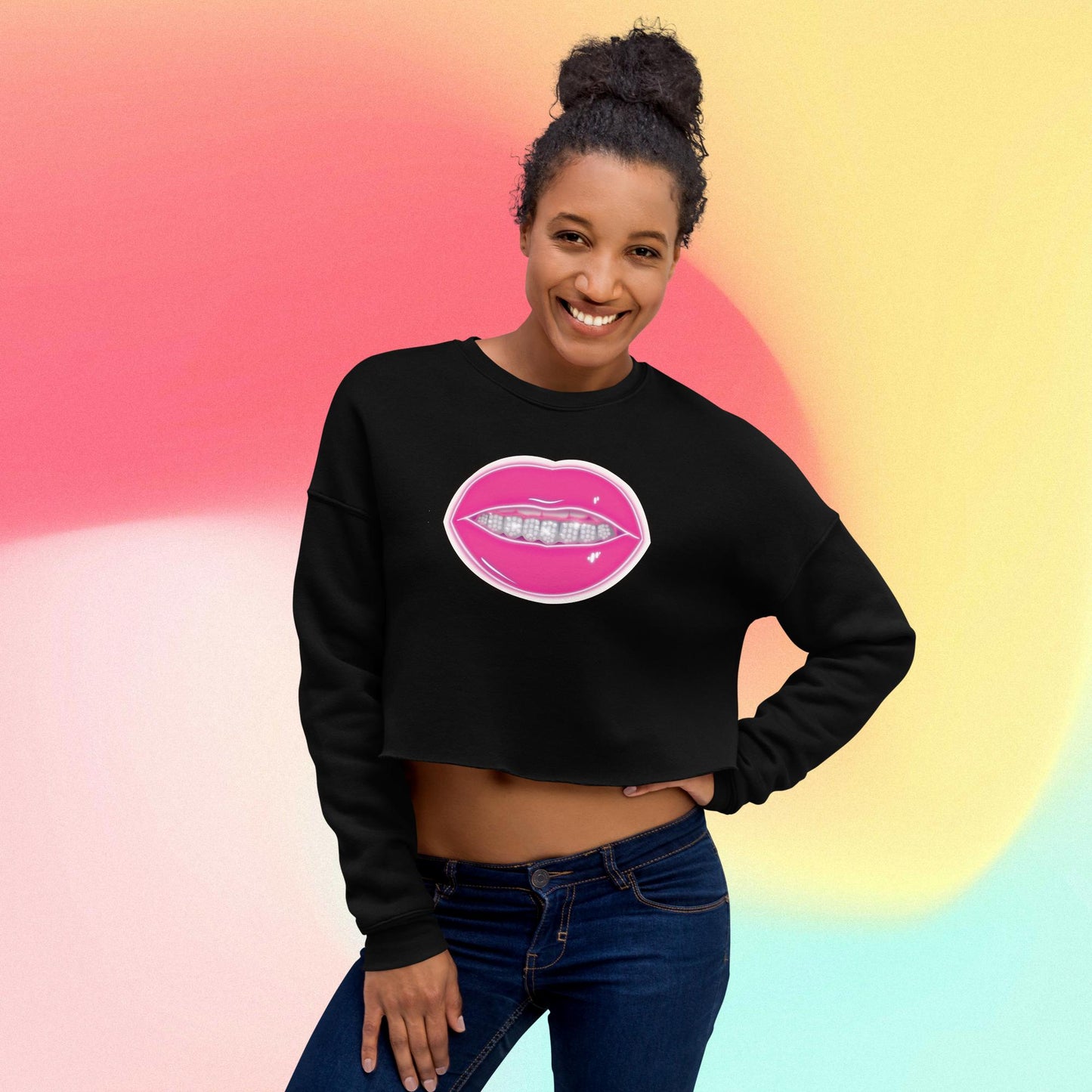 Diamond Grill Crop Top Sweater