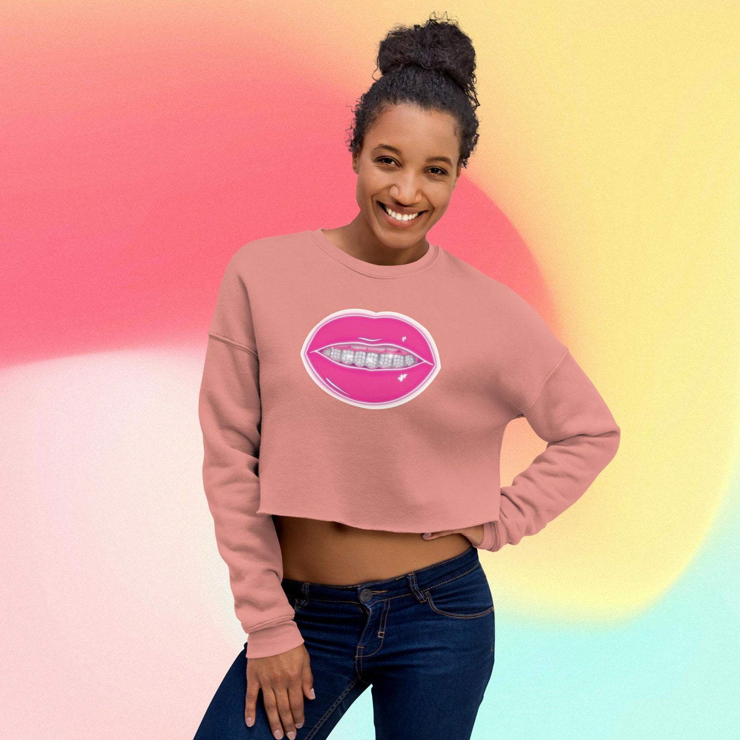 Diamond Grill Crop Top Sweater
