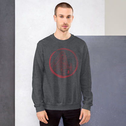 Niner Red Golden Gate Bridge Sweatshirt