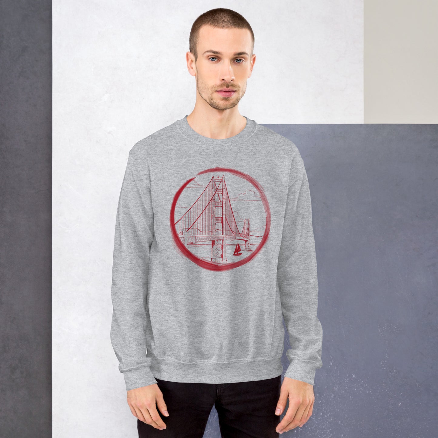 Niner Red Golden Gate Bridge Sweatshirt