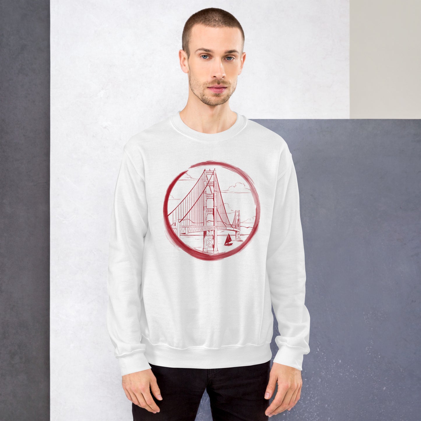 Niner Red Golden Gate Bridge Sweatshirt